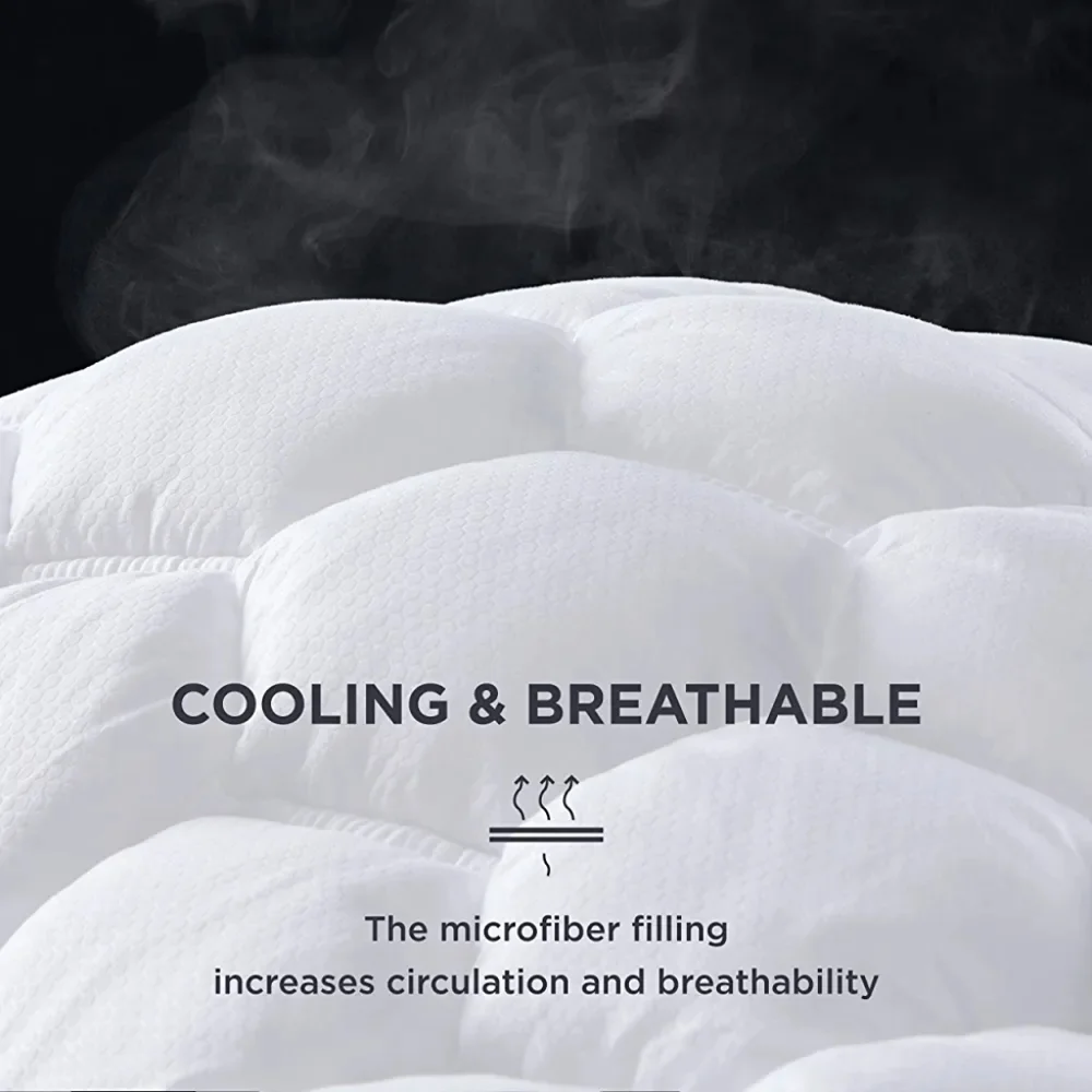 Bedsure Twin Size Mattress Pad - Soft Cooling Mattress Cover Padded, Quilted Fit